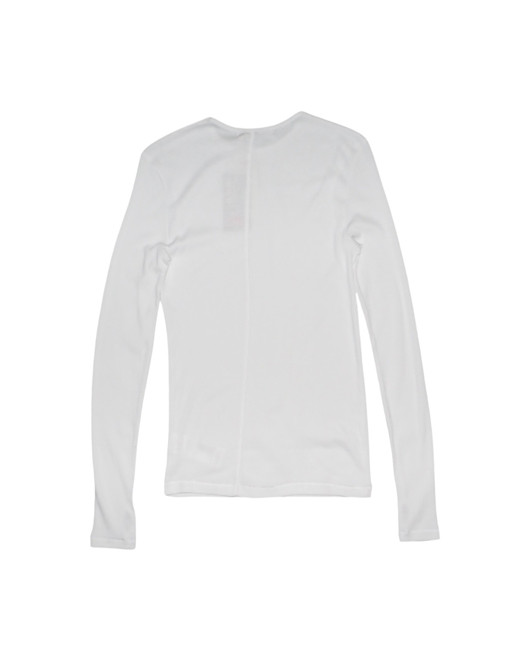 NO MAINTENANCE - ORI RIBBED LONG SLEEVE TEE _ WHITE - CANNABIS