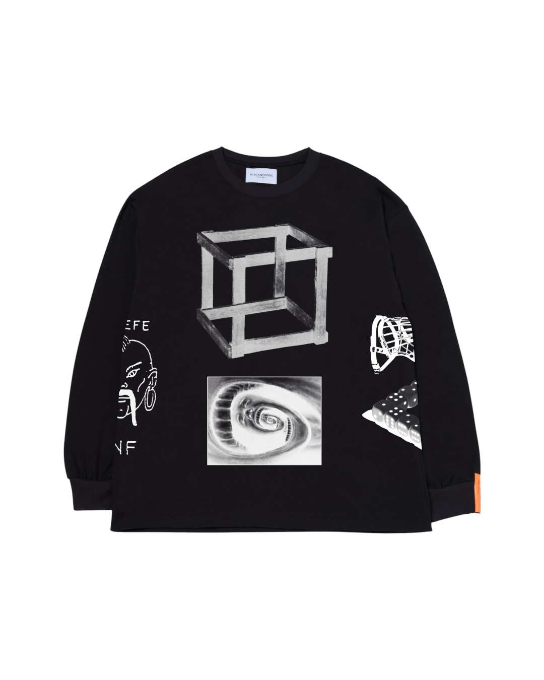 BLACK WEIRDOS - Full Panel LS Tee - CANNABIS